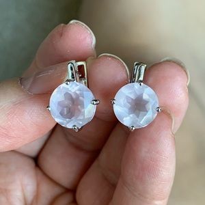 Genuine Rose Quartz Earrings